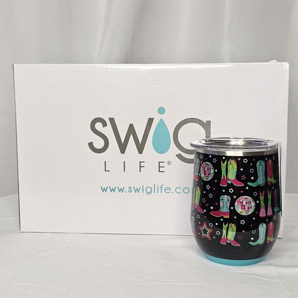 Colorful Boot and Disco Cowgirl Boot Insulated Wine Tumbler - Picture 2 of 2